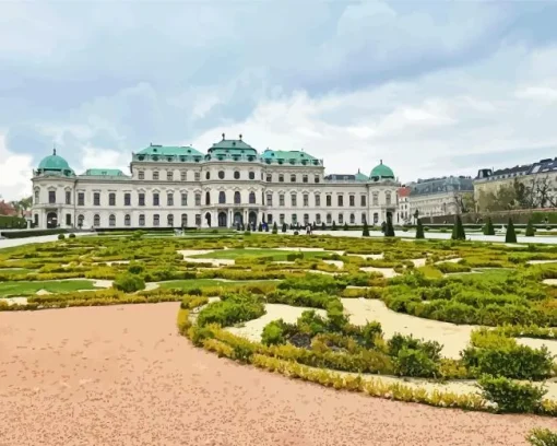 Belvedere Garden Vienna Diamond Painting