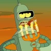 Bender Smoking Cigarette Diamond Painting