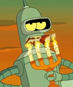 Bender Smoking Cigarette Diamond Painting