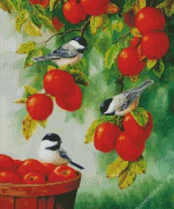 Birds Apple Tree Diamond Painting