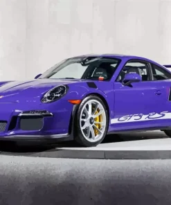 Black And Purple Porsche Diamond Painting