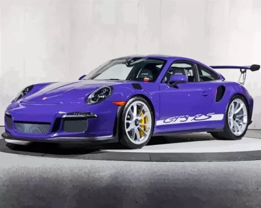 Black And Purple Porsche Diamond Painting