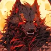 Black And Red Werewolf Diamond Painting