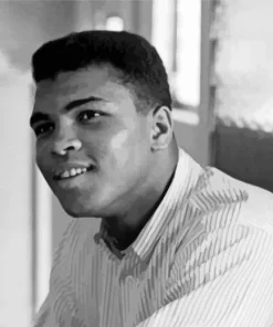 Black And White Muhammad Ali Diamond Painting