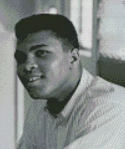 Black And White Muhammad Ali Diamond Painting