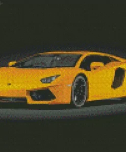 Black And Yellow Lambo Diamond Painting