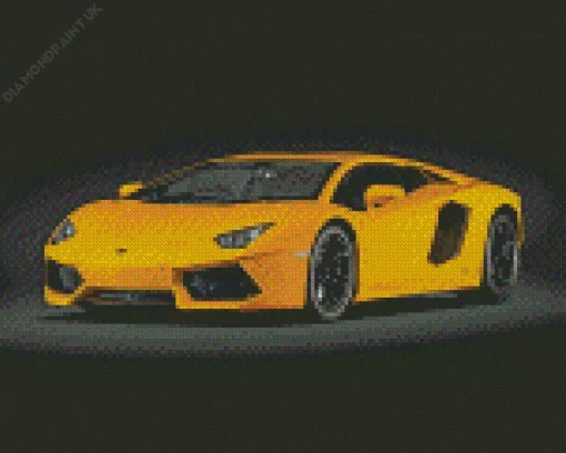 Black And Yellow Lambo Diamond Painting