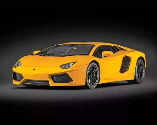 Black And Yellow Lambo Diamond Painting