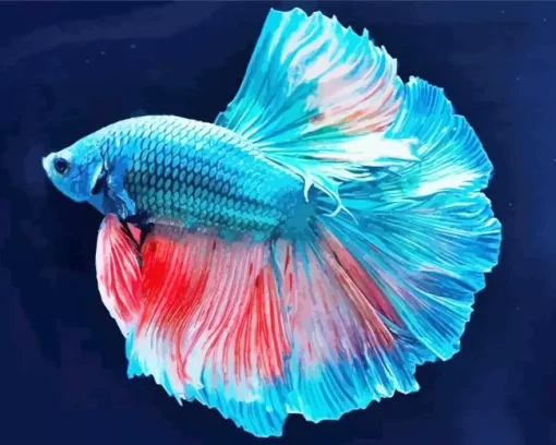 Blue Betta Diamond Painting