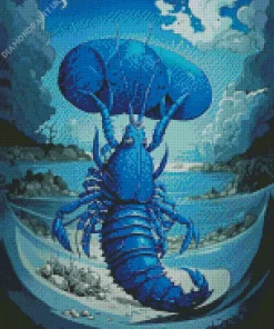 Blue Lobster Art Diamond Painting