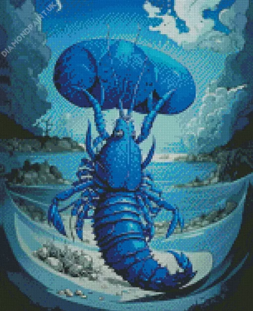 Blue Lobster Art Diamond Painting