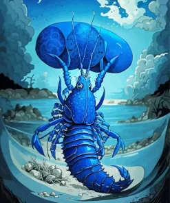 Blue Lobster Art Diamond Painting