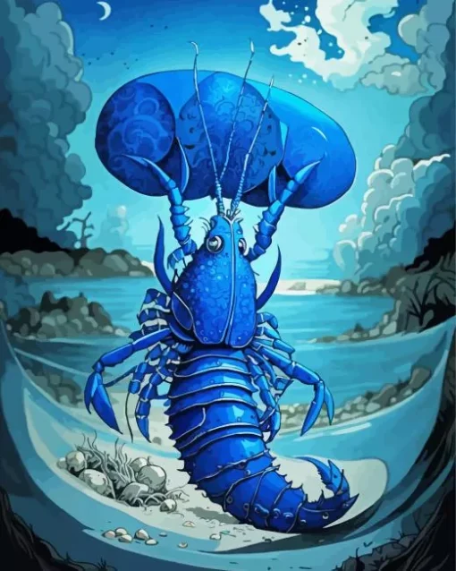 Blue Lobster Art Diamond Painting