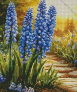 Blue Lupine Flowers Diamond Painting