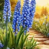 Blue Lupine Flowers Diamond Painting