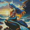 Blue Merman Diamond Painting