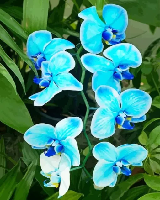 Blue Orchid Diamond Painting