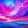 Blue Pink And Purple Sunset Diamond Painting