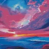 Blue Pink And Purple Sunset Diamond Painting