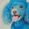 Blue Poodle Dog Diamond Painting