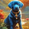 Blue Puppy Diamond Painting