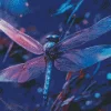 Blue Purple Dragonfly Diamond Painting