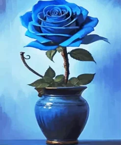 Blue Rose Vase Diamond Painting