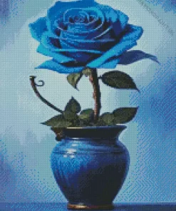 Blue Rose Vase Diamond Painting