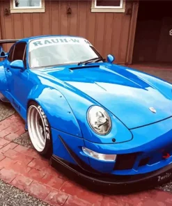 Blue Rwb Porsche Diamond Painting