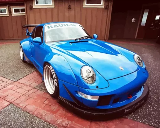 Blue Rwb Porsche Diamond Painting