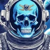 Blue Skull Astronaut Diamond Painting