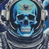 Blue Skull Astronaut Diamond Painting