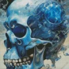 Blue Skull Diamond Painting