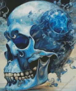 Blue Skull Diamond Painting