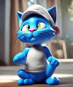 Blue Smurf Cat Diamond Painting