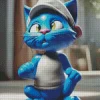 Blue Smurf Cat Diamond Painting