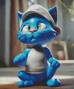 Blue Smurf Cat Diamond Painting