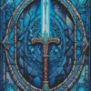 Blue Sword Diamond Painting