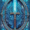 Blue Sword Diamond Painting