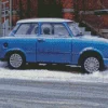 Blue Trabant Diamond Painting