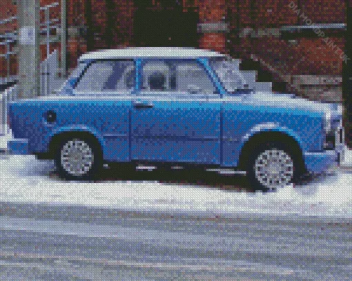 Blue Trabant Diamond Painting