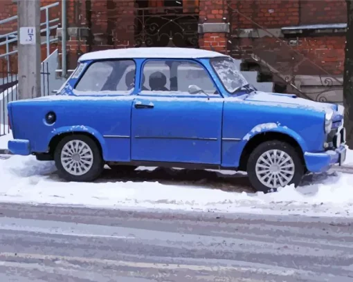 Blue Trabant Diamond Painting