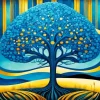 Blue Tree Diamond Painting