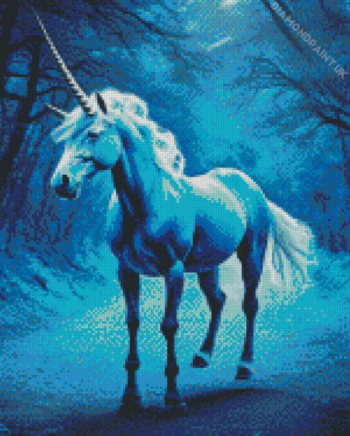 Blue Unicorn Diamond Painting