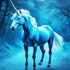 Blue Unicorn Diamond Painting