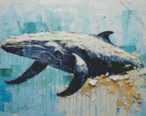 Blue Whale Art Diamond Painting