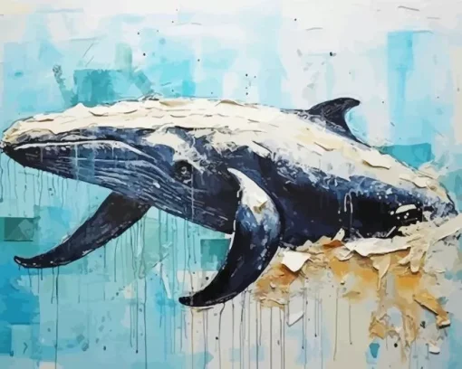 Blue Whale Art Diamond Painting