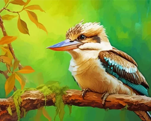 Blue Winged Kookaburra Diamond Painting