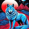 Blue Wolf Art Diamond Painting