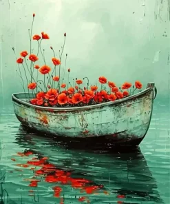 Boat Flower Diamond Painting